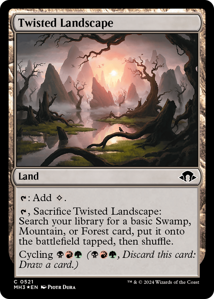 Twisted Landscape (Ripple Foil) (MH3-521) - Modern Horizons 3 Foil
