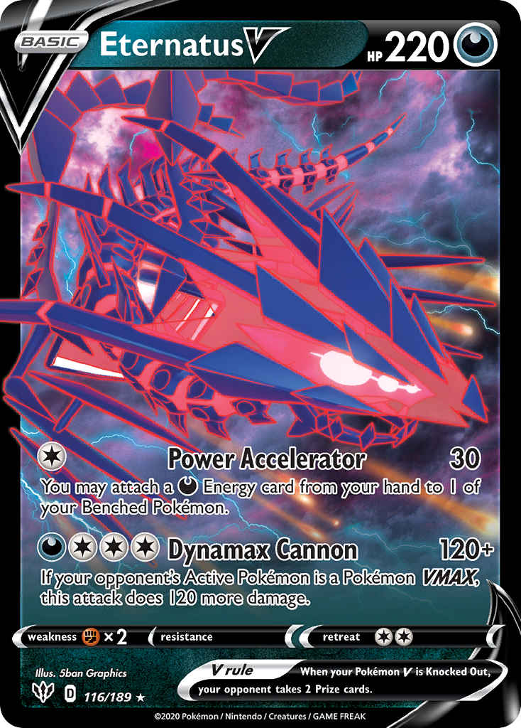 Eternatus V 116/189 - SWSH03 Darkness Ablaze Holofoil