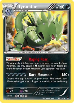 Tyranitar 56/124 - XY Fates Collide Holofoil