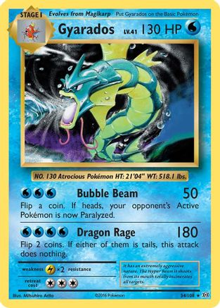 Gyarados 34/108 - XY Evolutions Holofoil