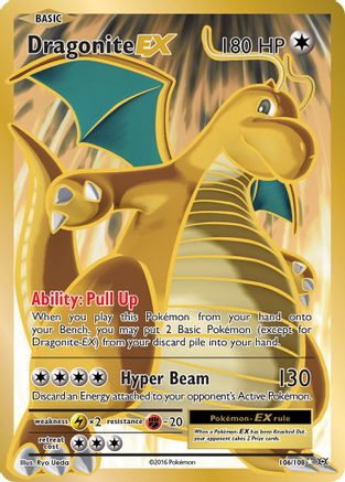 Dragonite EX (Full Art) 106/108 - XY Evolutions Holofoil