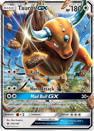 Tauros GX 100/149 - SM Base Set Holofoil