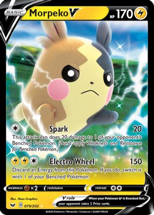 Morpeko V 79/202 - SWSH01 Sword & Shield Base Set Holofoil