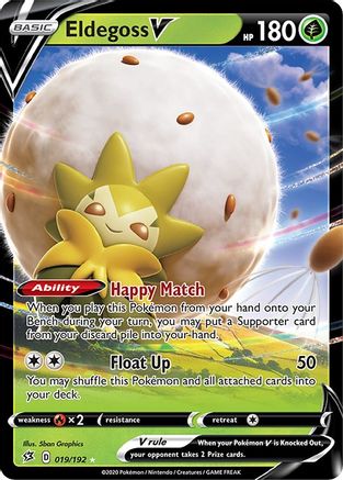 Eldegoss V 19/192 - SWSH02 Rebel Clash Holofoil