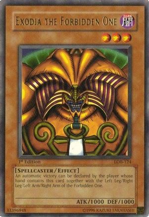 Exodia the Forbidden One (LOB-124) - The Legend of Blue Eyes White Dragon Unlimited