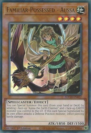 Familiar-Possessed - Aussa (Alternate Art) (SDCH-EN037) - Structure Deck: Spirit Charmers 1st Edition