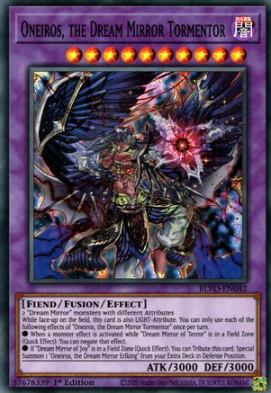 Oneiros, the Dream Mirror Tormentor (BLVO-EN042) - Blazing Vortex 1st Edition