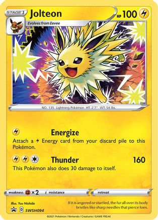 Jolteon - SWSH094 SWSH094/307 - SWSH Sword & Shield Promo Cards Holofoil