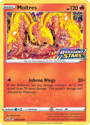 Moltres - SWSH185 SWSH185/307 - SWSH Sword & Shield Promo Cards Holofoil