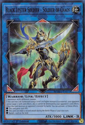Black Luster Soldier - Soldier of Chaos (MAMA-EN073) - Magnificent Mavens 1st Edition
