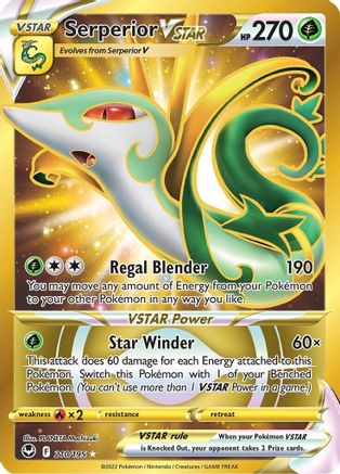 Serperior VSTAR (Secret) (210) 210/195 - SWSH12 Silver Tempest Holofoil