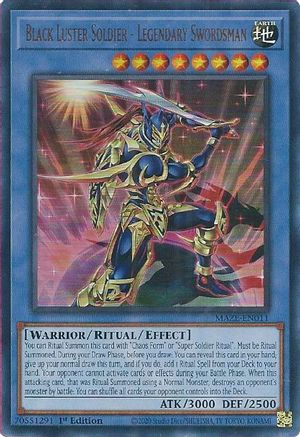 Black Luster Soldier - Legendary Swordsman (MAZE-EN011) - Maze of Memories 1st Edition