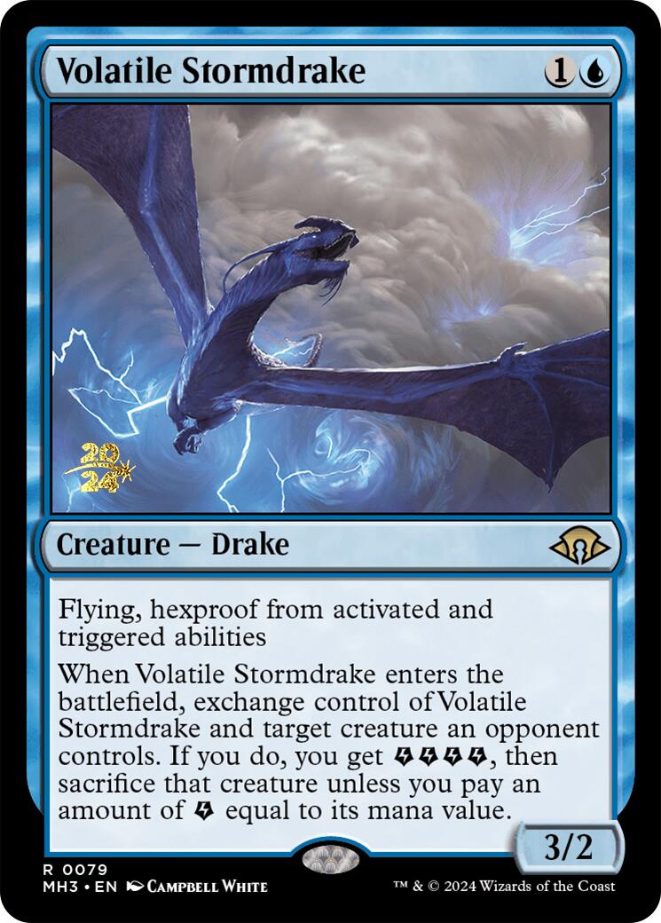 Volatile Stormdrake (PRE-079) - Modern Horizons 3 Promos Foil