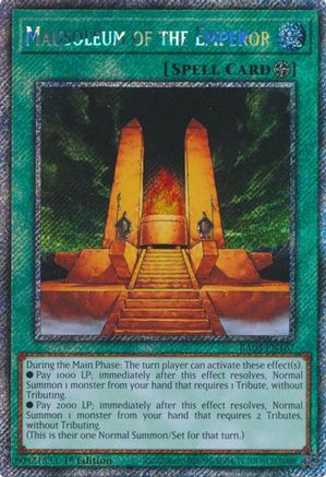 Mausoleum of the Emperor (Platinum Secret Rare) (RA03-EN167) - Quarter Century Bonanza 1st Edition