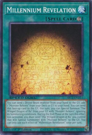 Millennium Revelation (SBC2-END15) - Speed Duel: Battle City Finals 1st Edition