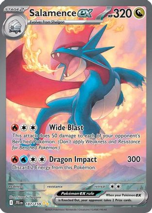 Salamence ex - 187/159 187 - SV09 Journey Together Holofoil