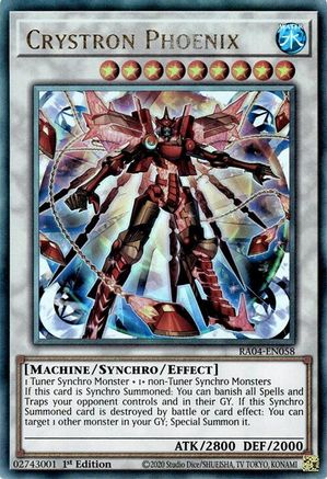 Crystron Phoenix (PUR) (RA04-EN058) - Quarter Century Stampede 1st Edition