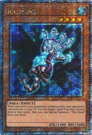 Ice Hand (Quarter Century Secret Rare) (RA04-EN225) - Quarter Century Stampede 1st Edition