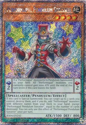 Performapal Pendulum Sorcerer (Platinum Secret Rare) (RA04-EN242) - Quarter Century Stampede 1st Edition
