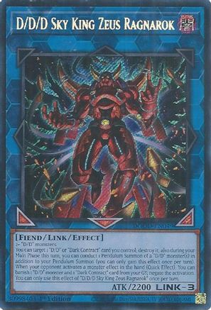 D/D/D Sky King Zeus Ragnarok (DOOD-EN049) - Doom of Dimensions 1st Edition