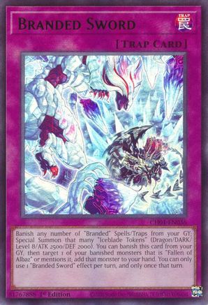 Branded Sword (CH01-EN036) - THE CHRONICLES DECK: The Fallen & The Virtuous (All-Foil Edition) 1st Edition