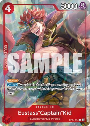Eustass"Captain"Kid - OP14-014 (Dash Pack) (OP14-014) - The Azure Sea's Seven Foil
