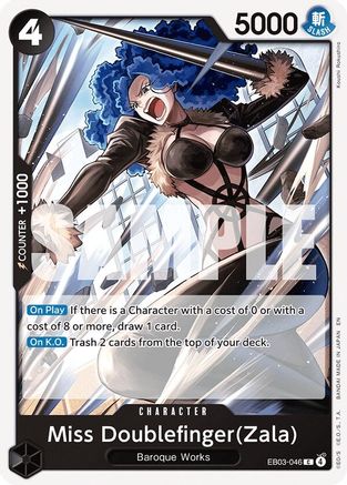 Miss Doublefinger(Zala) (EB03-046) - Extra Booster: One Piece Heroines Edition