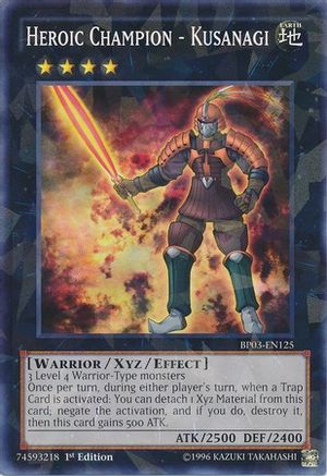 Heroic Champion - Kusanagi (Shatterfoil) (BP03-EN125) - Battle Pack 3: Monster League 1st Edition