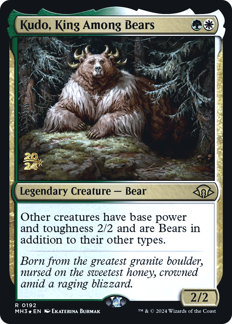 Kudo, King Among Bears (PRE-192) - Modern Horizons 3 Promos Foil
