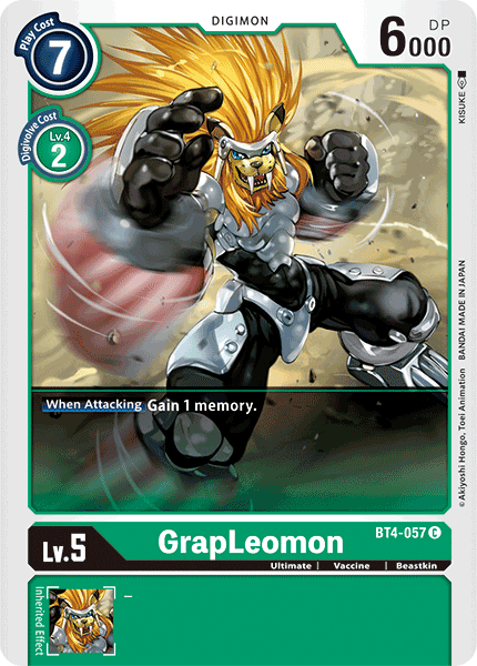 GrapLeomon [BT4-057] [Great Legend]  Black Rose Hobbies
