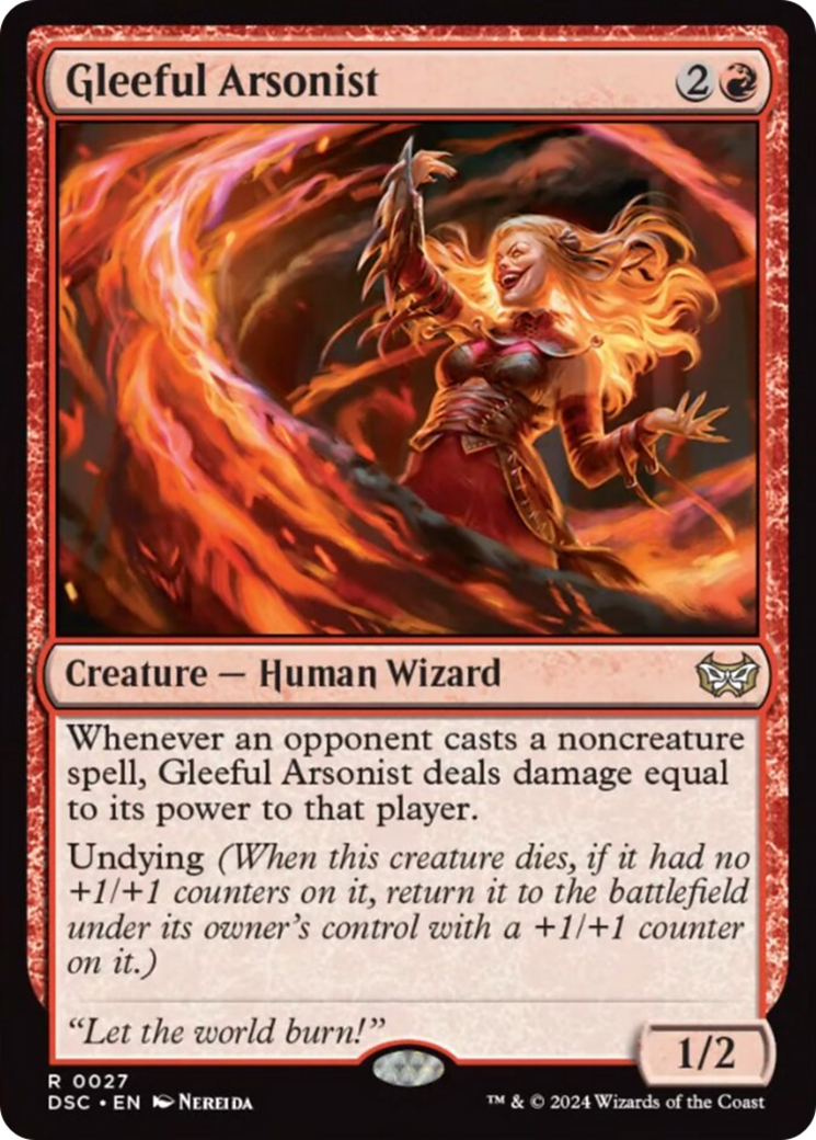 Gleeful Arsonist (DSC-027) - Duskmourn: House of Horror Commander