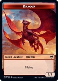 Dragon // Jeton double face Mécanoptère [Jetons de commandant Kaldheim] 