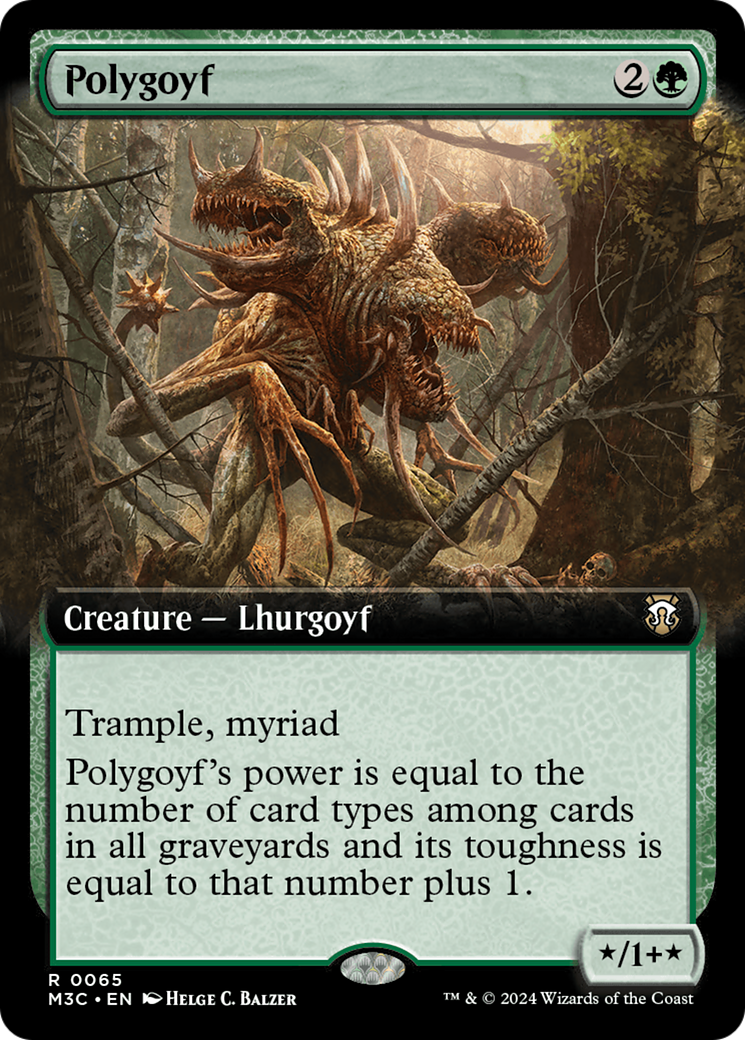 Polygoyf (Art étendu) [Modern Horizons 3 Commander] 