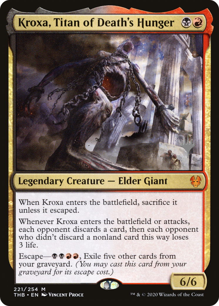 Kroxa, Titan de la Faim de la Mort (Pack Promo) [Theros Beyond Death Promos] 