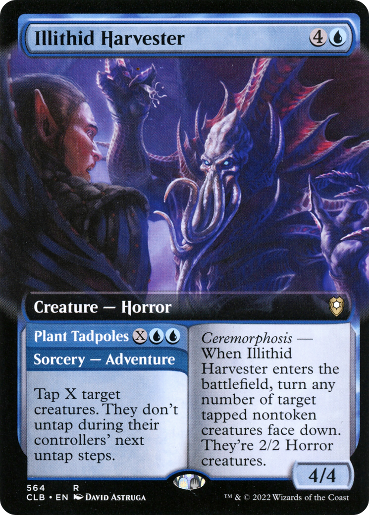 Récolteuse d'illithides // Têtards végétaux (art étendu) [Commander Legends : Battle for Baldur's Gate] 