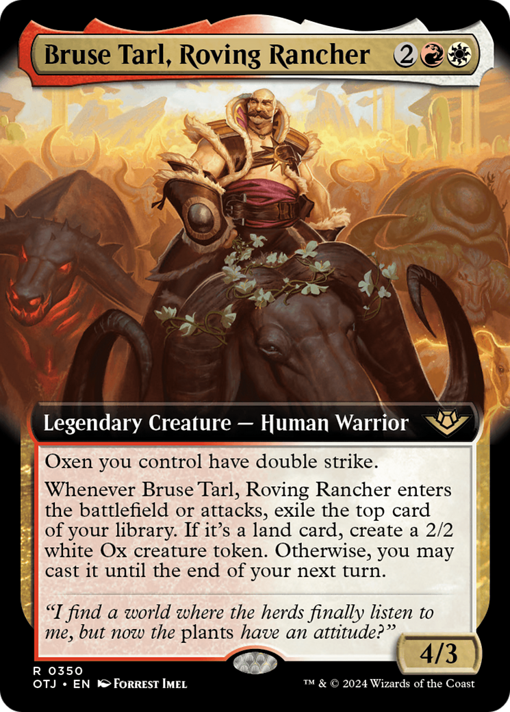 Bruse Tarl, Roving Rancher (Extended Art) (OTJ-350) - Outlaws of Thunder Junction: (Extended Art)