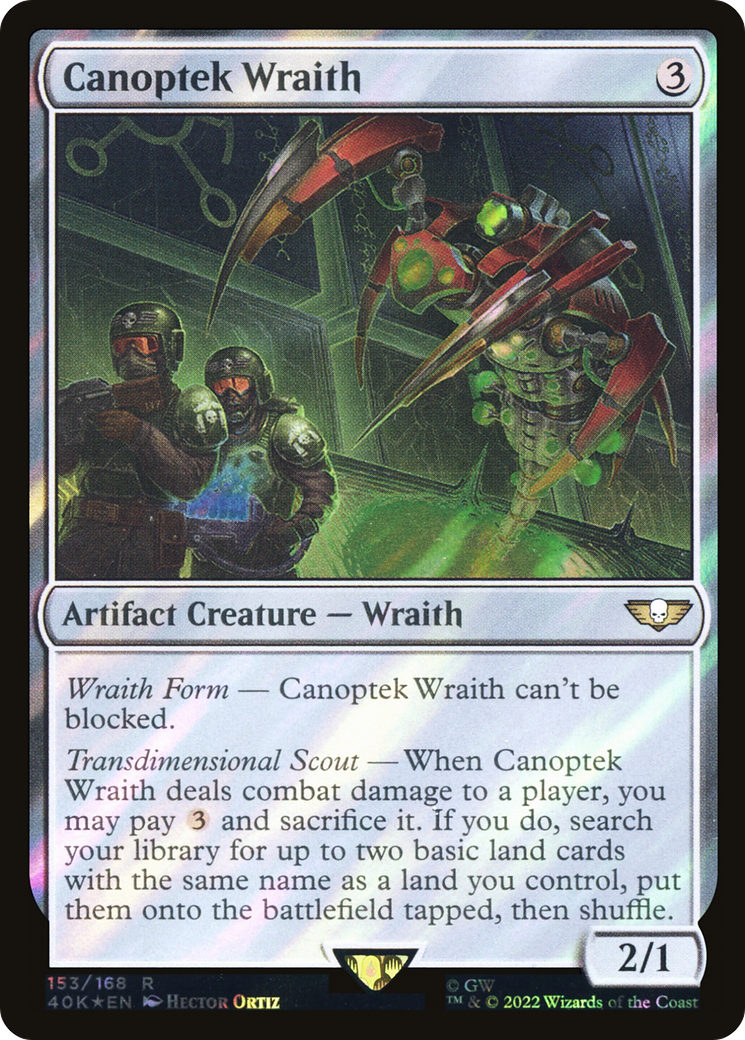 Canoptek Wraith (feuille de surtension) [Warhammer 40,000] 