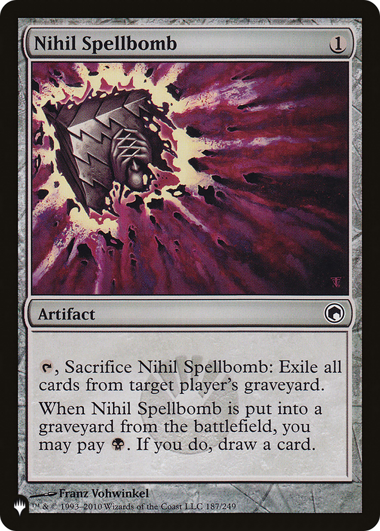 Nihil Spellbomb [La liste] 
