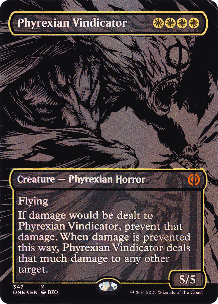 Phyrexian Vindicator (Feuille surélevée de nappe de pétrole) [Phyrexia : Tous seront un] 