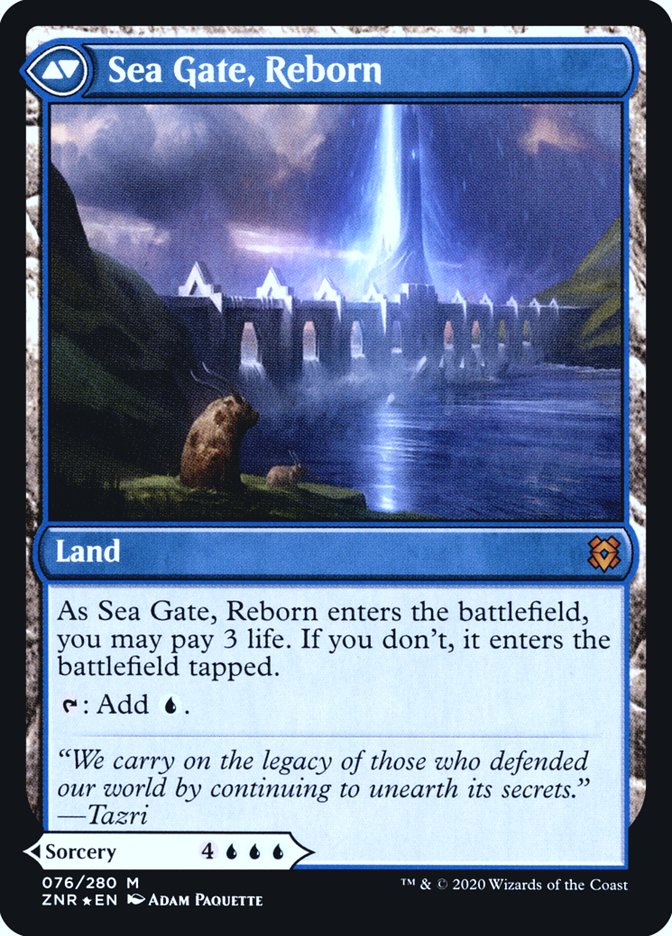 Restauration de Sea Gate // Sea Gate, Reborn [Promotions avant-première de Zendikar Rising] 