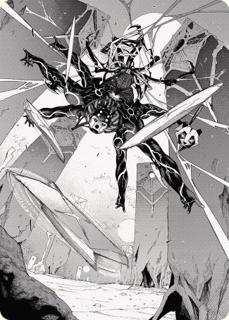 Kaito, carte d'art Dancing Shadow 2 [Phyrexia : All Will Be One Art Series] 