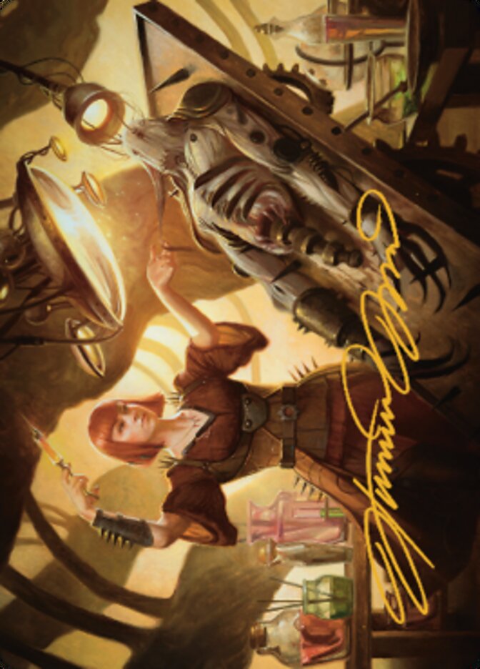 Ashnod, carte d'art Flesh Mechanist (signature estampillée or) [Série d'art de guerre des frères] 