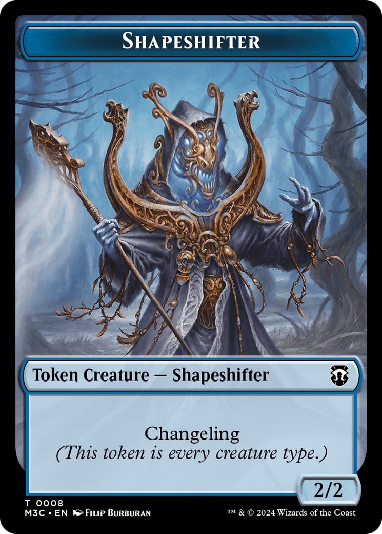 Bête (0010) // Shapeshifter (0008) Jeton double face [Modern Horizons 3 Commander Tokens] 