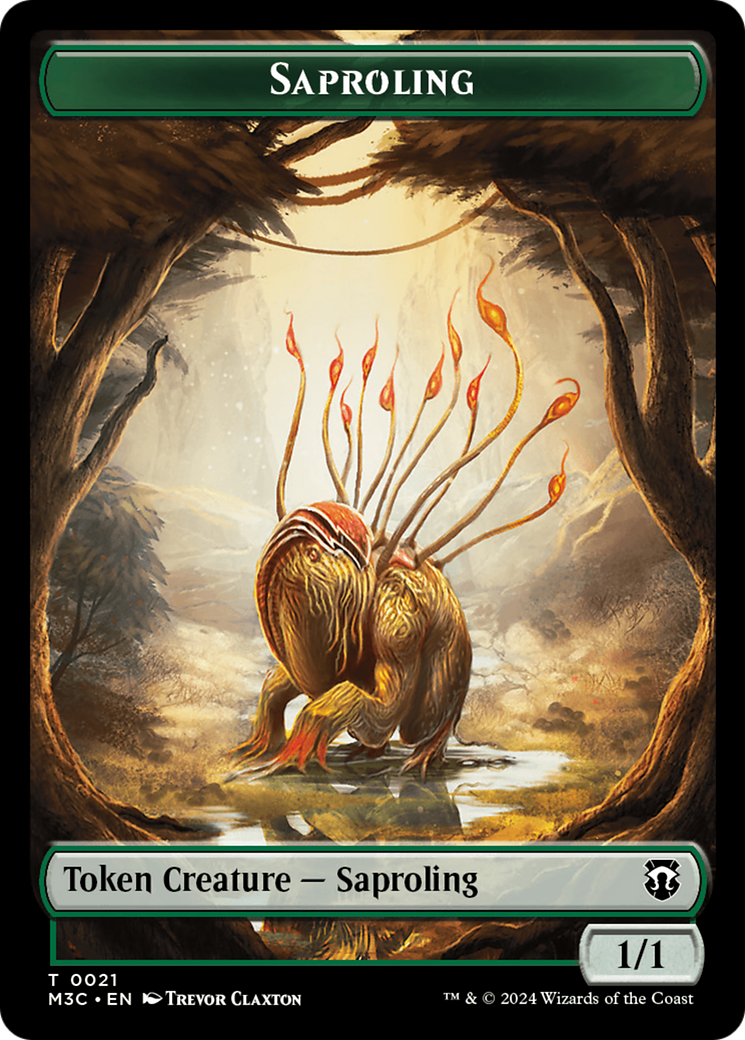Tarmogoyf // Jeton double face Saproling [Jetons de commandant Modern Horizons 3] 
