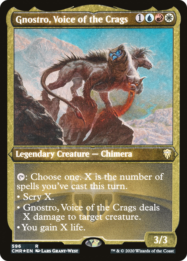 Gnostro, Voice of the Crags (Foil Etched) (CMR-596) - Commander Legends Etched Foil
