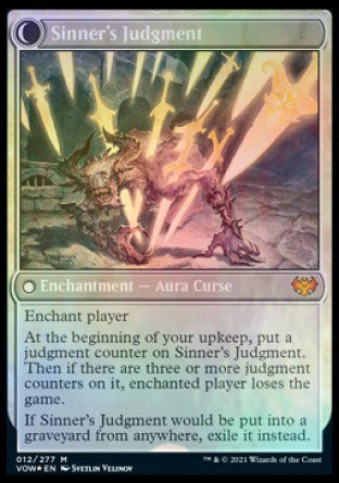 Faithbound Judge // Sinner's Judgment (PRE-12S) - Innistrad: Crimson Vow Promos: (Double Faced Transform) Foil