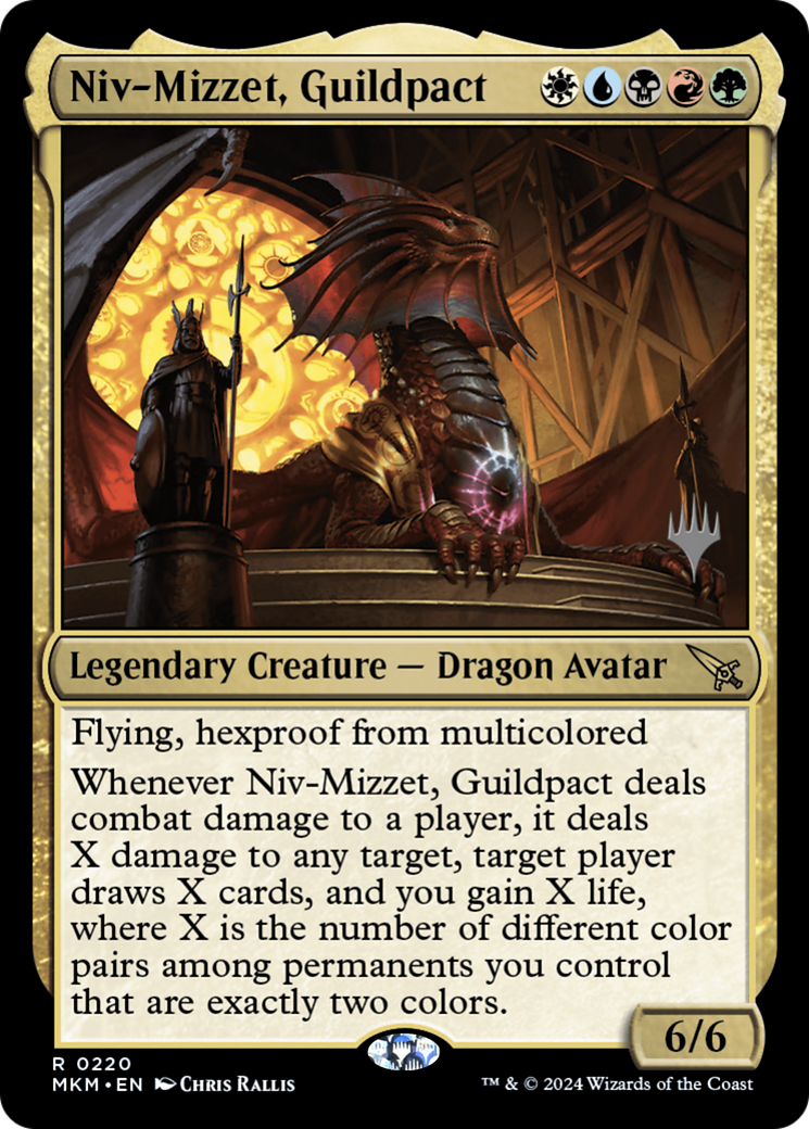 Niv-Mizzet, Pacte des Guildes (Pack Promo) [Meurtres au Manoir Karlov Promos] 