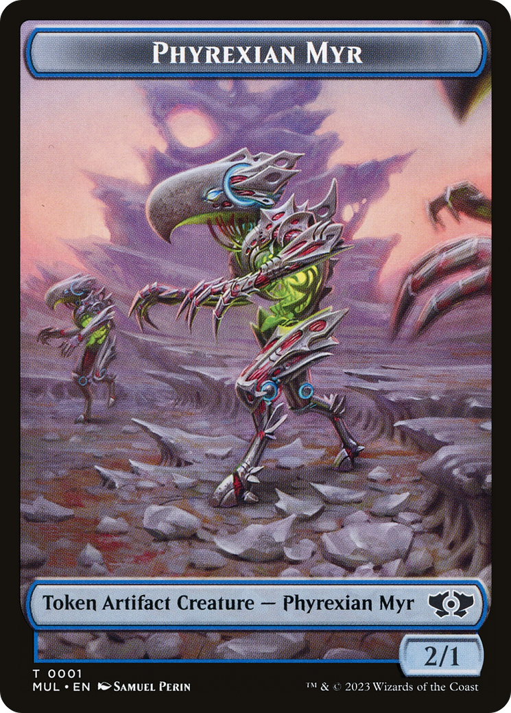 Phyrexian Myr // Esprit (14) Jeton double face [Marche des jetons machine] 