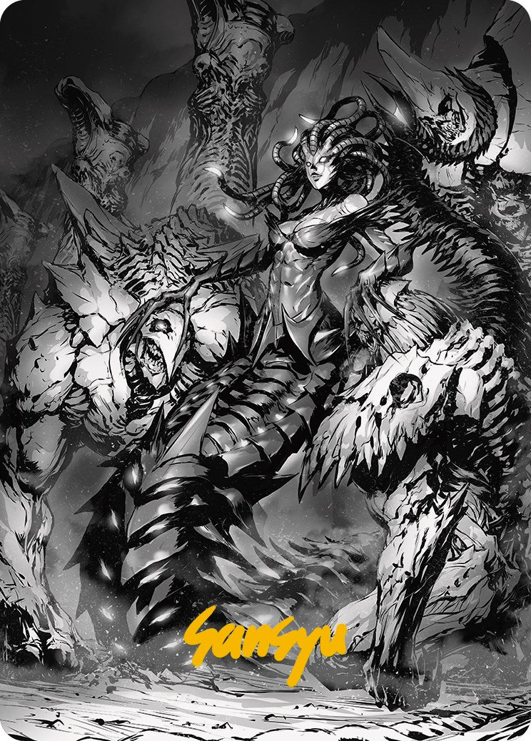 Vraska, Betrayal's Sting Art Card (Signature estampillée or) [Phyrexia : All Will Be One Art Series] 