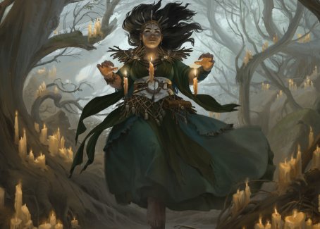 Carte d'art Candlegrove Witch 1 [Innistrad : Série d'art Midnight Hunt] 